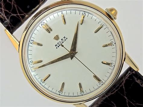 rolex precision swiss vintage gold 8